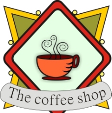 咖啡杯咖啡店徽标图片