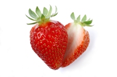 水果节草莓新鲜水果高清细节素材切开