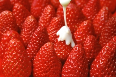 水果节草莓牛奶高清素材新鲜水果细节