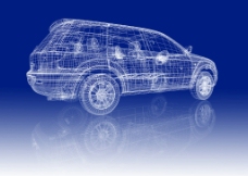 3D车模汽车模型布线图三维3D高清图片