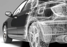 3D车模汽车模型布线图三维3D高清图片