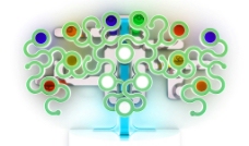 3D设计树形迷宫水晶色彩绚烂3D三维立体科幻广告电脑设计图片