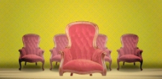 尊贵欧式红色椅子图片