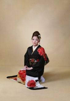日本展示日本女性模特和服展示图片