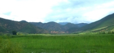 泸沽湖上的一片绿洲图片