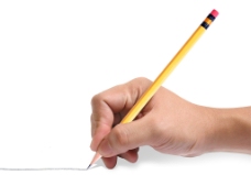 彩色铅笔手手指握住笔铅笔画画橡皮擦特写近景横图留白彩色图片