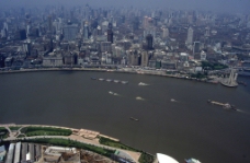 上海城市上海俯瞰市中心城区美景图片
