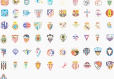 足部图全球2487个足球俱乐部球队标志西班牙图片