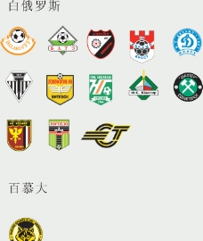 足部图全球2487个足球俱乐部球队标志白俄罗斯百慕大图片