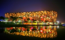 北京夜景鸟巢外景夜景北京奥运会图片