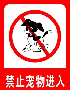 宠物狗禁止宠物进入图片
