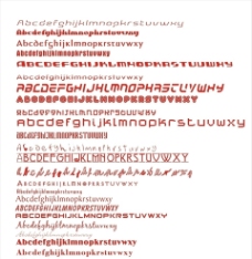 2010最全英文手写字体