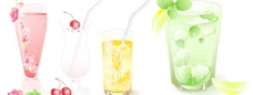 茶冰冻饮料矢量素材图片