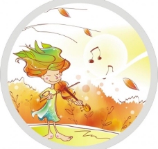 秋季新品拉小提琴的女孩图片